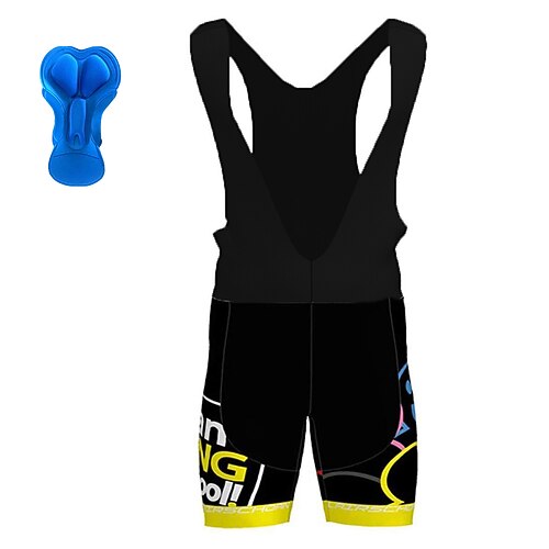 

21Grams Men's Cycling Bib Shorts Bike Bib Shorts Bottoms Mountain Bike MTB Road Bike Cycling Sports 3D Pad Cycling Breathable Quick Dry Yellow Polyester Spandex Clothing Apparel Bike Wear / Stretchy
