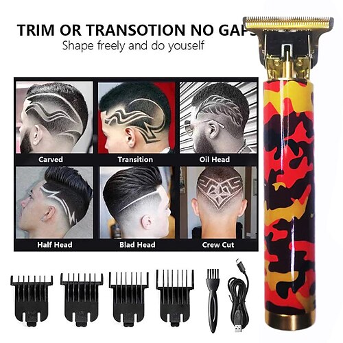

Professional Hair Clipper Men's Barber Beard Trimmer Rechargeable Hair Cutting Machine Ceramic Blade Low Noise Adult Kid