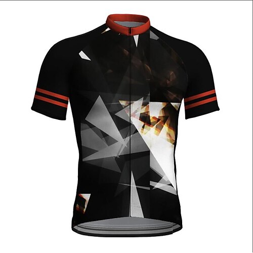 

21Grams Women's Cycling Jersey Short Sleeve Bike Jacket Tracksuit Jersey with 3 Rear Pockets Mountain Bike MTB Road Bike Cycling Cycling Breathable Quick Dry Reflective Strips Orange Graphic Animal