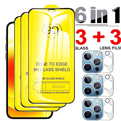 

[Pack 33] Téléphoner Protection Écran Protecteur D'objectif D'appareil Photo Pour Apple iPhone 14 Pro Max 14 Plus 13 12 11 Pro Max Mini SE Verre Trempé Dureté 9H Anti-Traces de Doigts Haute