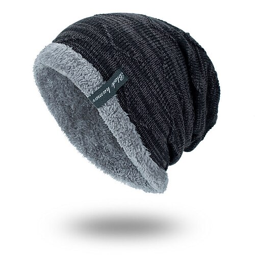 

Men's Women's Slouchy Beanie Hat Formal Office Daily Pure Color Knit Simple Common Warm 1 pcs