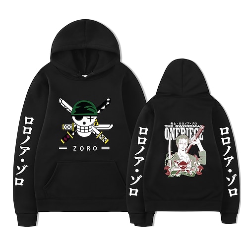 

Inspired by One Piece Roronoa Zoro Hoodie Cartoon Manga Anime Harajuku Graphic Kawaii Hoodie For Men's Women's Unisex Adults' Hot Stamping 100% Polyester