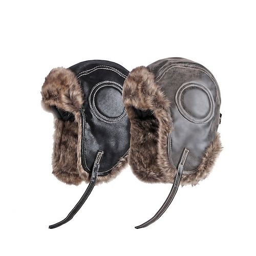 

Trend Winter Warm Hat Bomber Pilot's Hats Ear Protect Face Windproof Hat Thicken Winter Outdoor Women's Men's Ski Cap