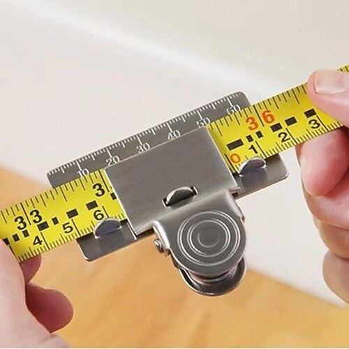 

Measuring Tape Clip Tool Corners Clamp Holder Precision Measuring Tools Fixed Ruler Mark Tools for Most Tape Measures