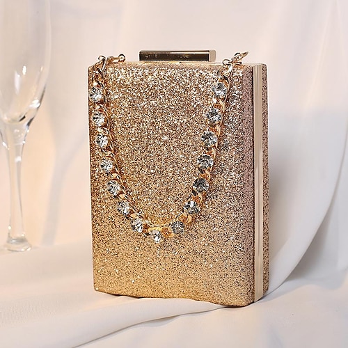 

Women's Evening Bag Polyester Beading Sequin Chain Glitter Shine Party / Evening Date Silver Black Gold Red