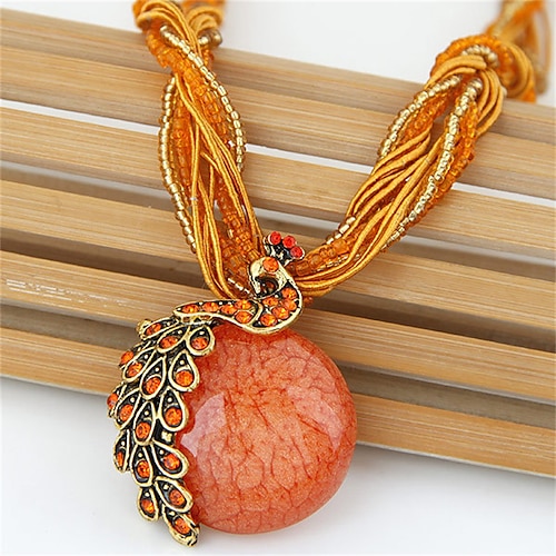 

Women's necklace Ethnic Style Street Gem Necklaces