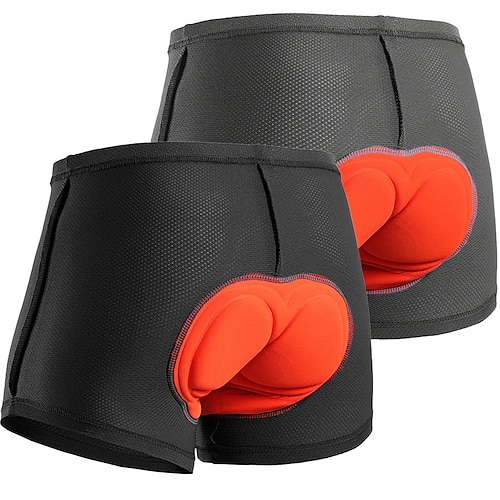

2PCS Men's Cycling Underwear Cycling Padded Shorts Bike Padded Shorts / Chamois Mountain Bike MTB Road Bike Cycling Sports Black Grey Quick Dry Moisture Wicking Clothing Apparel Bike Wear