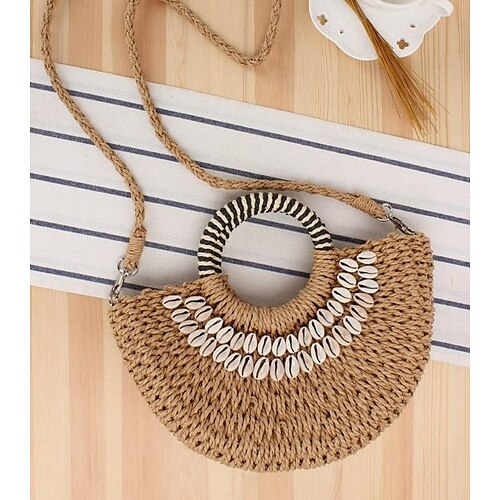 

Women's Girls' Sling Bags Crossbody Bag Top Handle Bag Rattan Straw Daily Holiday