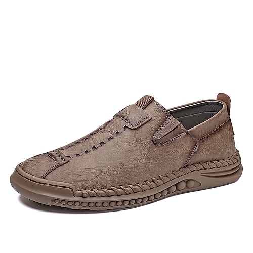 

Men's Loafers & Slip-Ons Casual Classic Daily Office & Career PU Black Khaki Brown Spring Summer