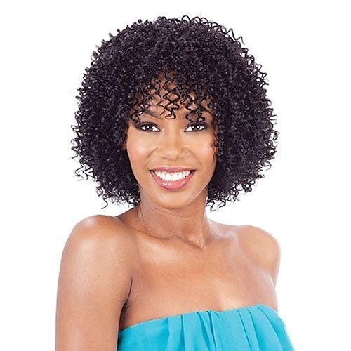 

Jerry Curly Short Pixie Bob Cut Human Hair Wigs With Bang Black Ombre Color Non lace front Wig For Black Women Remy Hair