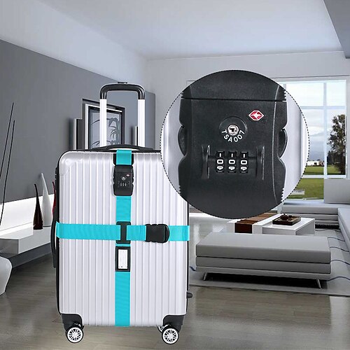 

Creative Trolley Case Seat Belt Customs Lock Belt Lock Box Belt Cross Packing Belt Thickened Binding Belt