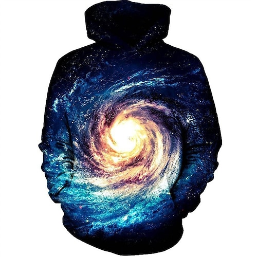 

Homme Unisexe Sweat à capuche Bleu roi Capuche Imprimés Photos Motif Galaxie Imprimer du quotidien Des sports 3D effet Vêtement de rue Design Casual Printemps Automne Vêtement Tenue Pulls Capuche