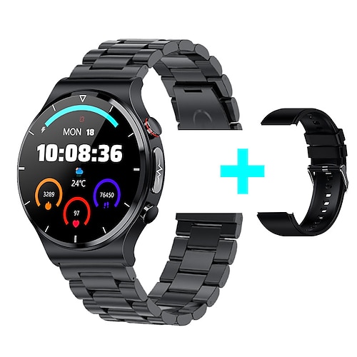

LIGE BW0302 Smart Watch 1.32 inch Smartwatch Fitness Running Watch Bluetooth ECGPPG Temperature Monitoring Pedometer Compatible with Android iOS Men Waterproof Long Standby Message Reminder IP 67