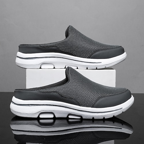 

Men's Clogs & Mules Comfort Shoes Casual Daily Walking Shoes Tissage Volant Dark Grey Black Dark Blue Spring Summer
