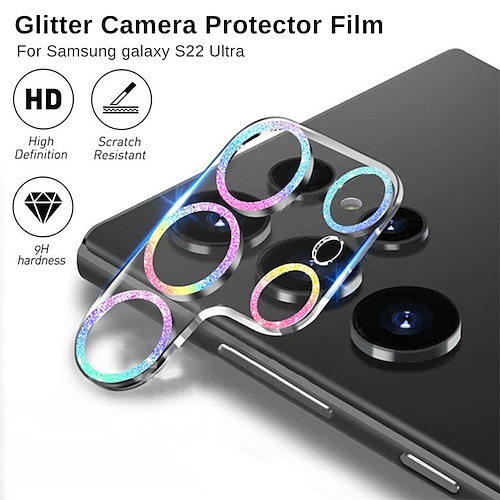 

[1 Pack] Glossy Lens Film For Samsung Galaxy S22 S21 S20 Plus Ultra Back Camera Protective Film Shockproof Lens Cover Tempered Glass Protective Cover