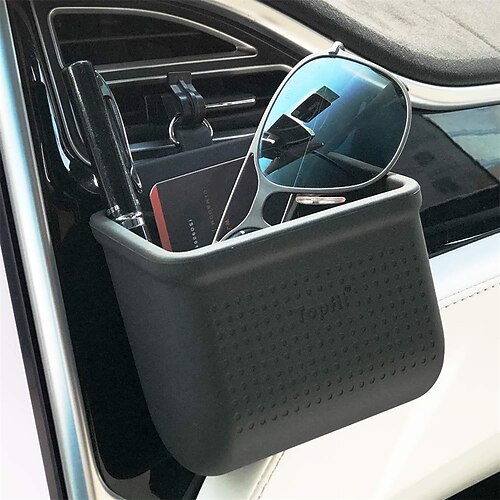 

Car Air Vent Storage Bag Organizer Pocket Sunglass Holder Car Mount Phone Holder Coin Key Card Case Organizer with Hook