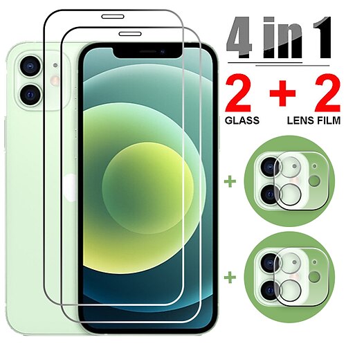 

[22Pack] Phone Screen Protector Camera Lens Protector For Apple iPhone 14 Pro Max 14 Plus 13 12 11 Pro Max Mini SE Tempered Glass High Definition (HD) 9H Hardness 3D Touch Compatible Phone