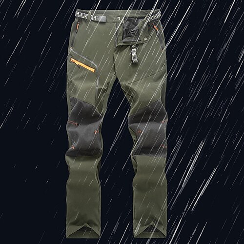 

Men's Hiking Pants Trousers Summer Outdoor Waterproof Windproof Breathable Quick Dry Pants / Trousers Bottoms Zipper Pocket Elastic Waist Black Grey Black Climbing Camping / Hiking / Caving XS S M L