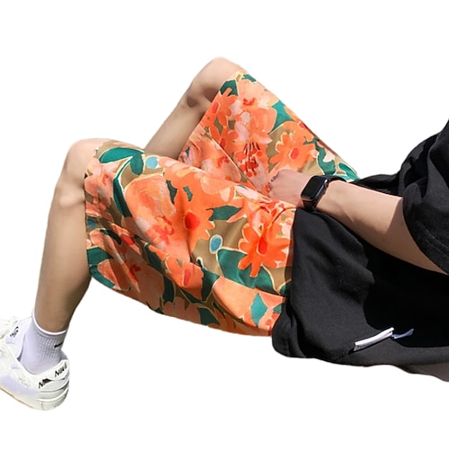 

Men's Casual / Sporty Boho Chinos Shorts Multiple Pockets Elastic Drawstring Design Print Knee Length Pants Leisure Sports Beach Micro-elastic Graphic Prints Graffiti Comfort Breathable Mid Waist