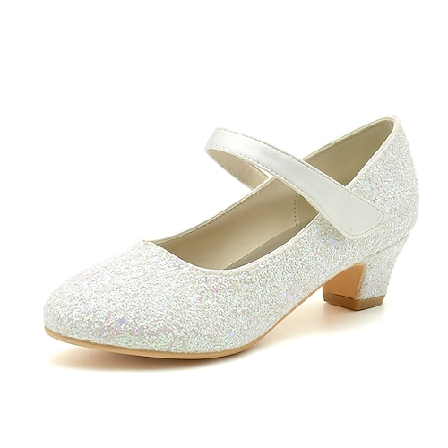 

Girls' Heels Heel Flower Girl Shoes Synthetics Princess Shoes Big Kids(7years ) Little Kids(4-7ys) Toddler(2-4ys) Wedding Party Evening Magic Tape White Champagne Gold Spring Summer
