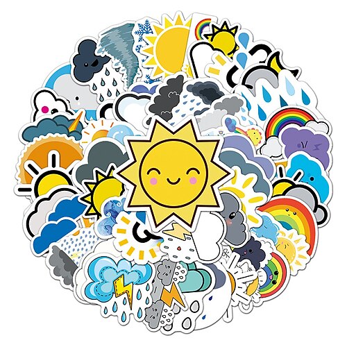 

50pcs Star Stickers for Student Notebook Gifts Waterproof Self-adhesive Cartoon for Women Men Girls