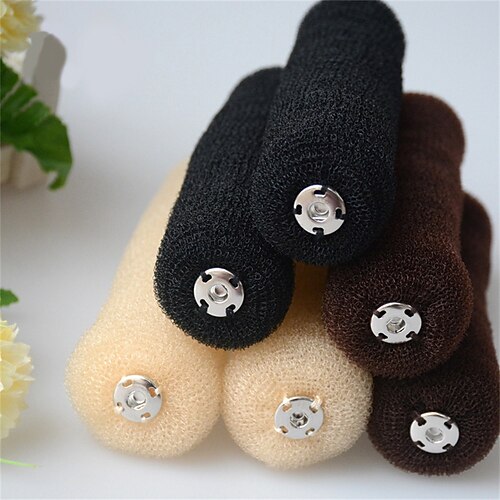 

Long Belt Buckle Nylon Hair Tie Ladies Donut Hair Clip