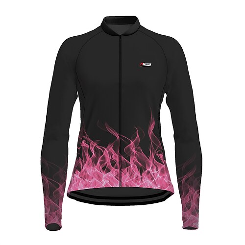 

21Grams Women's Cycling Jersey Long Sleeve Bike Top with 3 Rear Pockets Mountain Bike MTB Road Bike Cycling Breathable Quick Dry Moisture Wicking Black Graphic Patterned Spandex Polyester Sports