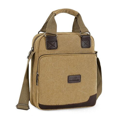 

Men's Sling Bags Messenger Bag Shoulder Bag Canvas Solid Color Vintage Daily Office & Career