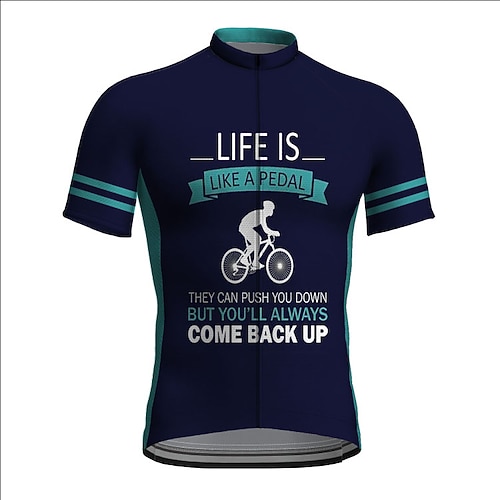 

21Grams Men's Cycling Jersey Short Sleeve Bike Jacket Tracksuit Jersey with 3 Rear Pockets Mountain Bike MTB Road Bike Cycling Cycling Breathable Quick Dry Reflective Strips Royal Blue Graphic Animal