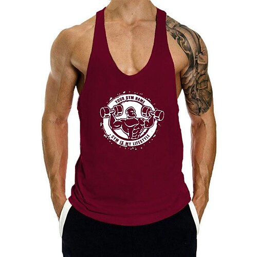 

Summer Vest Men's Outer Wear Trend Cotton Basketball Sports Fitness Undershirt Waistcoat Sleeveless T-Shirt Large Size Base Coat