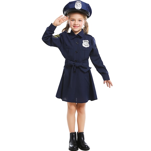 

Kids Little Girls' Dress Graphic Patterned A Line Dress Daily Royal Blue Asymmetrical Long Sleeve Costume Dresses Halloween Spring Summer Regular Fit 2-8 Years