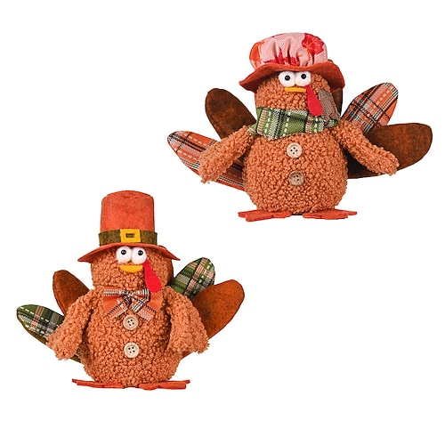

Harvest Decorations Harvest Festival Lambswool Turkey Doll Ornaments Autumn Turkey Decoration Gifts