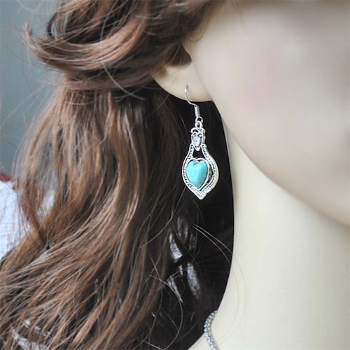 

Femme Boucles d'oreille Rétro Vintage Extérieur Cœur Boucle d'oreille / Hiver / Automne / Printemps / Eté / Bleu