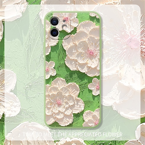 

Phone Case For Apple Classic Series iPhone 13 Pro Max 12 Mini 11 X XR XS Max 8 7 Bumper Frame Full Body Protective Dustproof Flower TPU