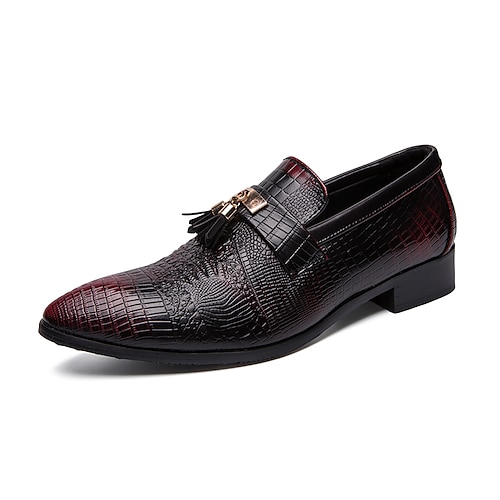 

Per uomo Mocassini e Slip-Ons Informale Classico Giornaliero Ufficio e carriera PU Vinaccia Nero Primavera Estate