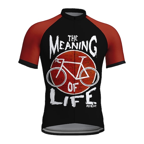 

21Grams Men's Cycling Jersey Short Sleeve Bike Top with 3 Rear Pockets Mountain Bike MTB Road Bike Cycling Breathable Quick Dry Moisture Wicking Reflective Strips Red Graphic Polyester Spandex Sports