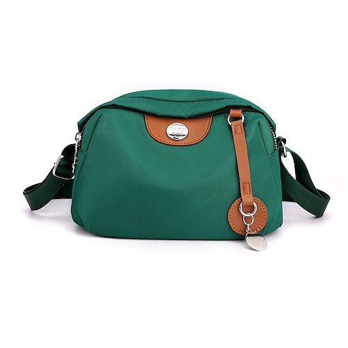 

Women's Sling Bags Crossbody Bag Nylon Zipper Solid Color Daily Going out Green Black Blue Purple