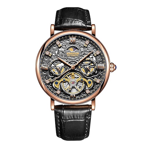 

Kingston Famous Watch Tourbillon Moon Phase Carved Hollow Automatic Mechanical Men'S Waterproof Business Watch