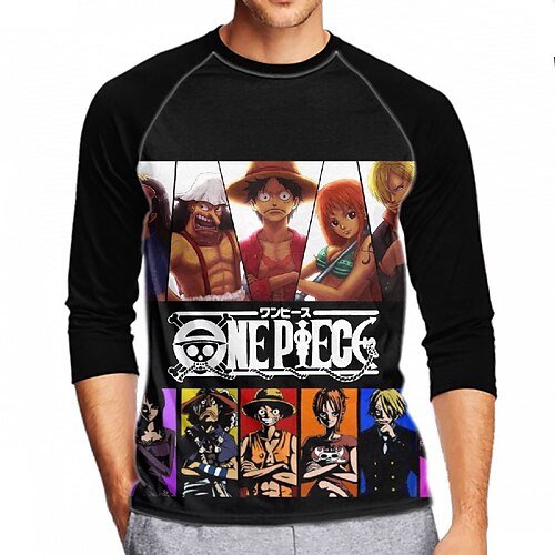 

Inspired by One Piece Monkey D. Luffy T-shirt Anime 100% Polyester Anime Graphic Street Style T-shirt For Men's / Women's / Couple's