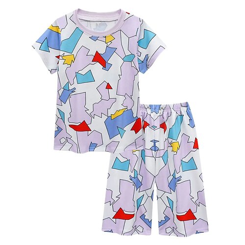 

Stranger Things Eleven Outfits Masquerade Boys Movie Cosplay Cosplay Costume Party Purple Pants T-shirt Masquerade Polyester
