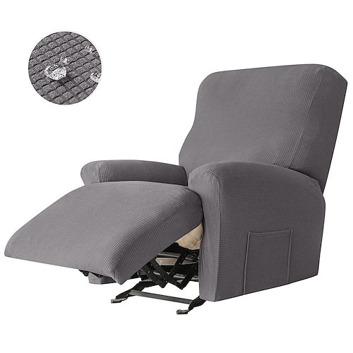 

эластичный чехол для кресла, водонепроницаемые чехлы для кресла с боковым карманом, набор из 4 предметов, нескользящий чехол для кресла для стандартного одноместного кресла, мягкая плотная