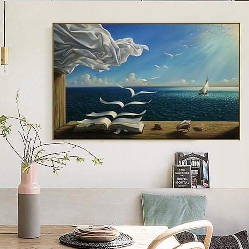 

1 Tafel Surrealismus Drucke Landschaft Wandkunst Wandbehang Geschenk Heimdekoration gerollte Leinwand ohne Rahmen ungerahmt ungedehnt