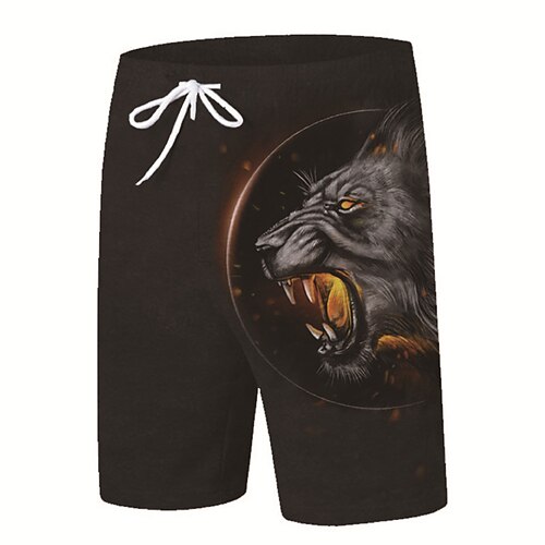 

Men's Designer Classic Style Shorts Beach Shorts 3D Print Drawstring Elastic Waist Short Pants Casual Daily Micro-elastic Dog Graphic Patterned Breathable Soft Mid Waist Black S M L XL XXL