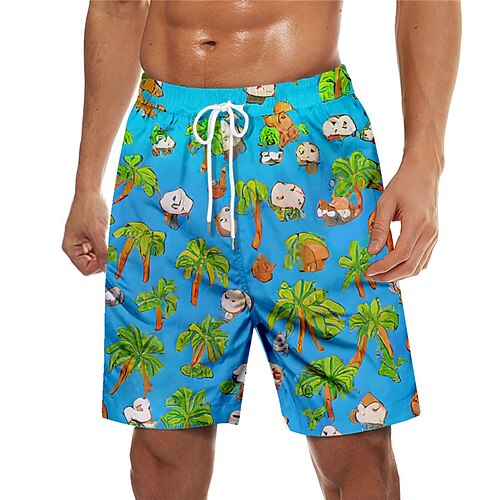 

Men's Swim Trunks Swim Shorts Quick Dry Board Shorts Bathing Suit with Pockets Drawstring Swimming Surfing Beach Water Sports Tropical Printed Spring Summer