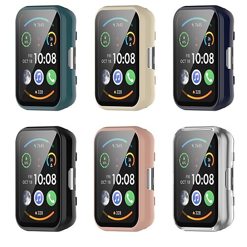 

1 Pack Watch Case with Screen Protector Compatible with Huawei Huawei Fit 2 Scratch Resistant Ultra-thin HD Clear Tempered Glass / PC Watch Cover