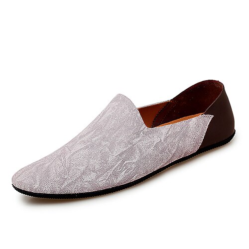 

Men's Loafers & Slip-Ons Business Casual Classic Daily Faux Leather Brown Beige Gray Summer