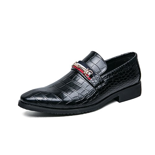 

Men's Loafers Slip-Ons Casual Classic Daily Office Career PU Black Gray Brown Spring Summer