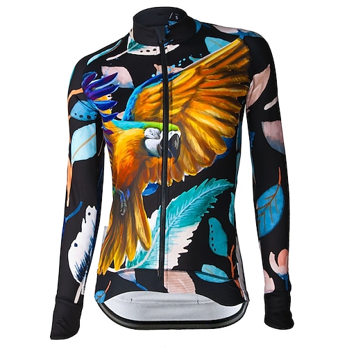 

21Grams Women's Cycling Jersey Long Sleeve Bike Top with 3 Rear Pockets Mountain Bike MTB Road Bike Cycling Breathable Quick Dry Moisture Wicking Reflective Strips Blue Eagle Polyester Spandex Sports