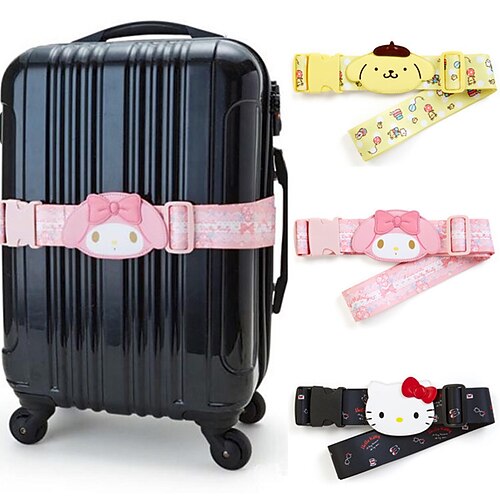 

Japanese Girl Heart Bundled With Dog Luggage Packing With Trolley Case Travel Consignment Reinforcement Belt