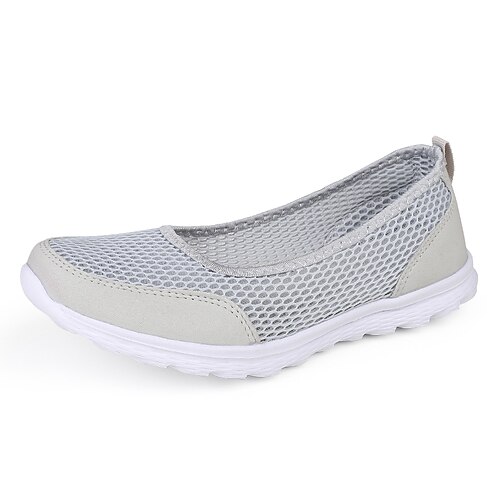 

Women's Sneakers Daily Plus Size Summer Flat Heel Round Toe Casual Minimalism Walking Shoes Mesh Loafer Solid Colored Black Light Grey Blue